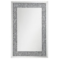 Valerie - Acrylic Crystal Wall Mirror - Silver