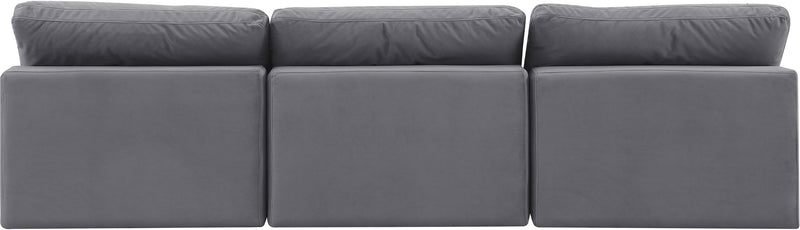 Comfy - Velvet Modular Armless Sofa 3 Seats