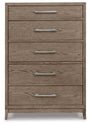 Chrestner - Gray - Five Drawer Chest