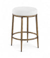 Ferro - Upholstered Backless Counter Stool With Brushed Gold Base