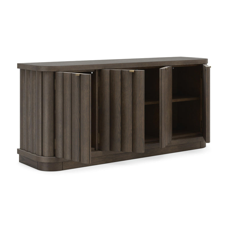 Darimore - Extra Large TV Stand - Burnished Brown