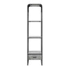 Raziela - TV Stand Side Pier - Concrete Gray & Black