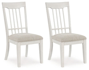 Shaybrock - Antique White / Brown - Dining Upholstered Side Chair (Set of 2)