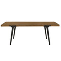 Hillary - Dining Table With 2 Leaves - Walnut & Black