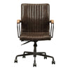 Joslin - Office Chair - Distress Chocolate Top Grain Leather