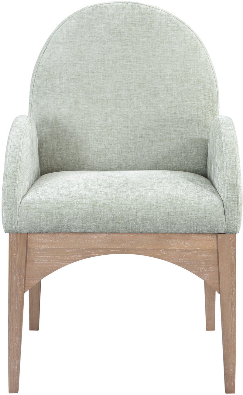 Waldorf - Chenille Dining Arm Chair With Natural Legs