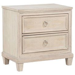 Pembroke - 2-Drawer Nightstand Bedside Table - Washed Oak