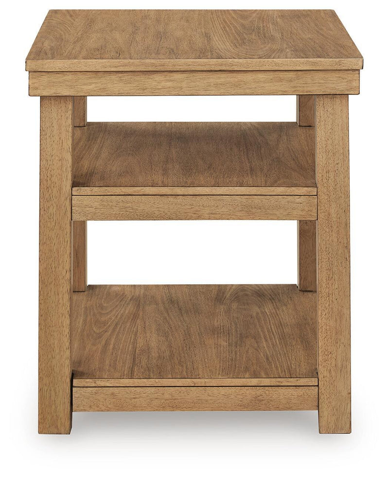Wittenmyer - Rectangular End Table - Natural / Black