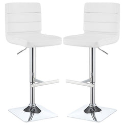 Bianca - Square Upholstered Adjustable Bar Stools (Set of 2)