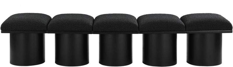 Pavilion - 5 Piece Modular Bench With Black Base