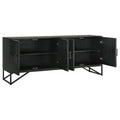 Riddell - 4-Door Accent Cabinet - Black