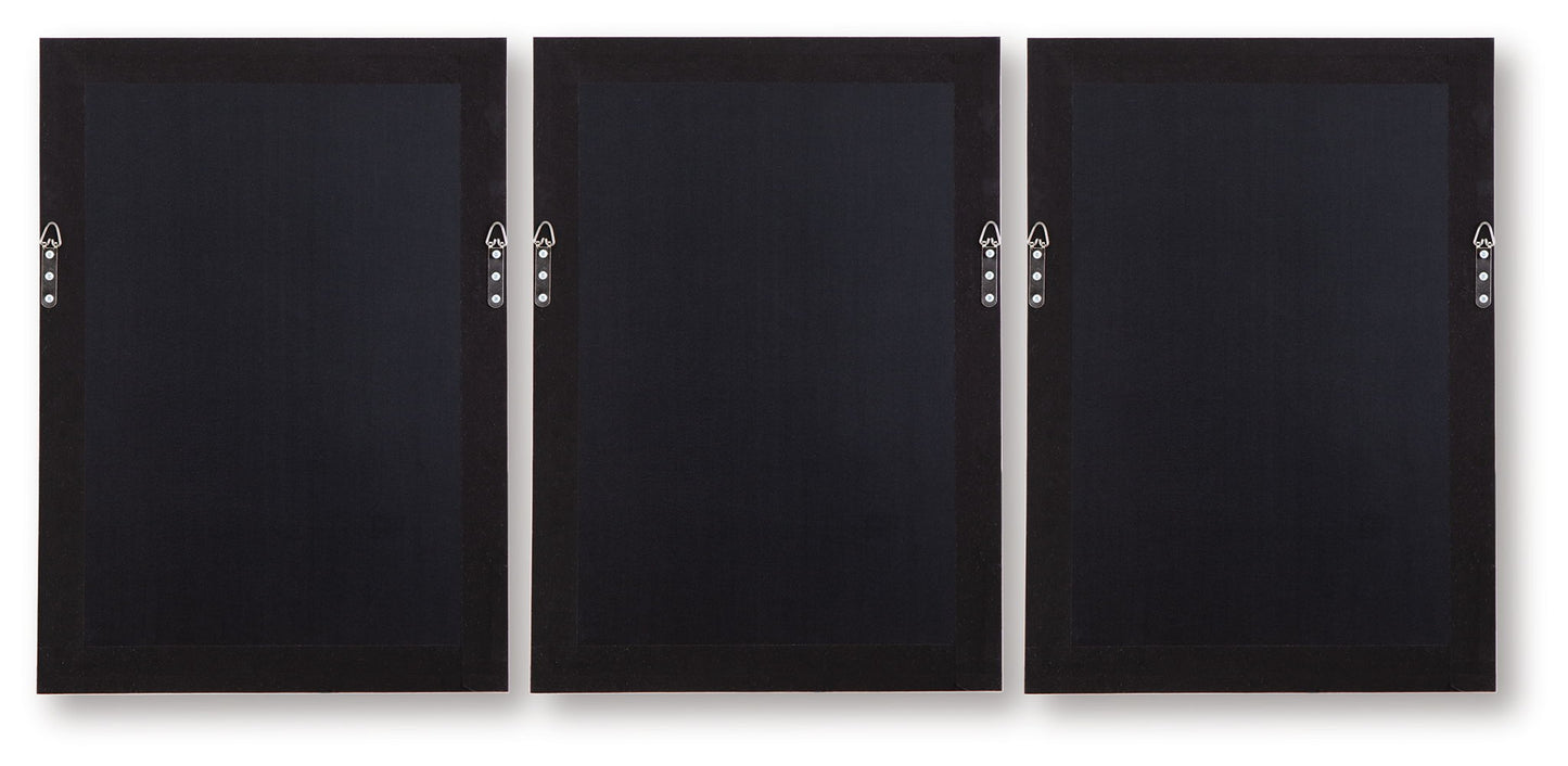 Honslow - Brown / Black / White - Wall Art Set (Set of 3)