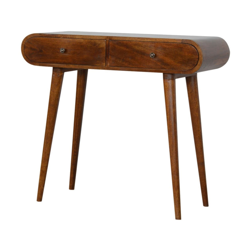 Solid Wood Curved Edge Console Table