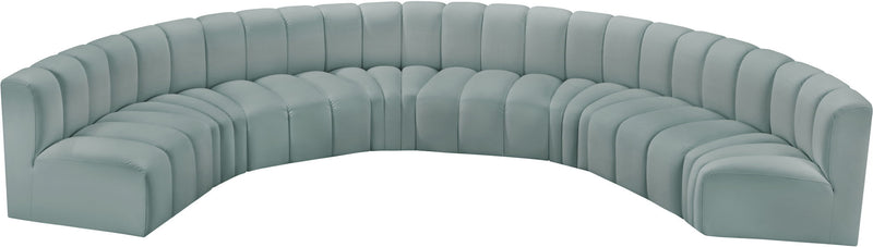 Arc - Faux Leather 8 Piece U-Shaped Modular Sofa