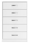 Flannia - Five Drawer Chest - 46" Height - White