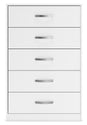 Flannia - White - Five Drawer Chest - 46" Height