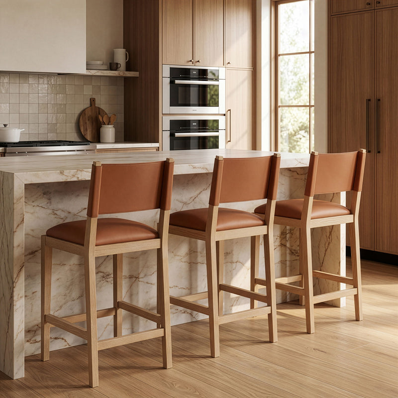 Avon - Vegan Leather Counter Stool