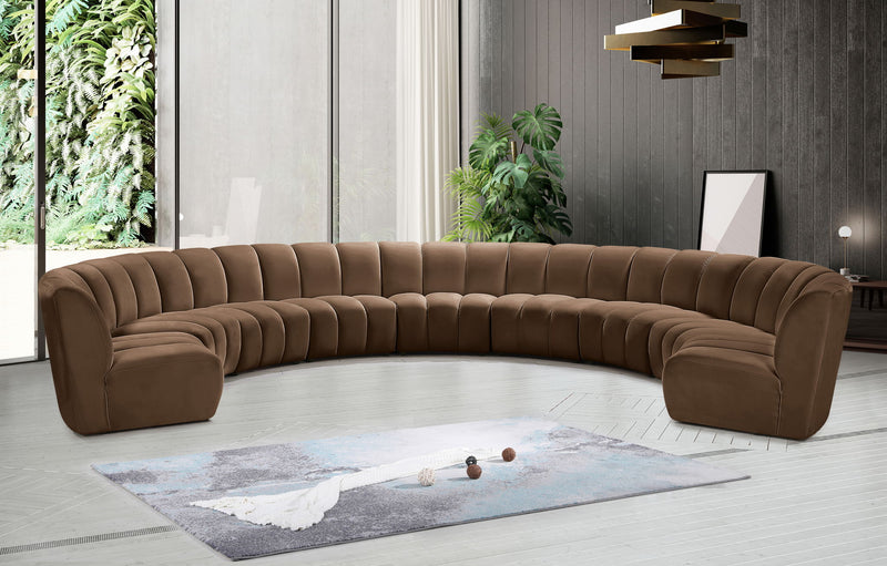 Infinity - 9 Piece Velvet Modular Sectional