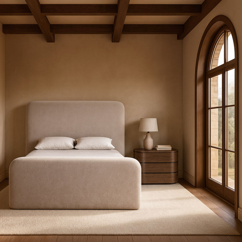 Fira - Chenille Fabric Upholstered Bed