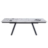 Damita - Ceramic Top Dining Table - White & Black