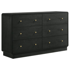 Cavelle - 6-Drawer Dresser Cabinet - Black