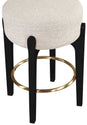 Torino - Backless Counter Stool With Brushed Black Base (Set of 2)