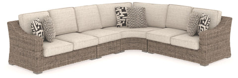 Beige / 4-Piece Outdoor Seating Set