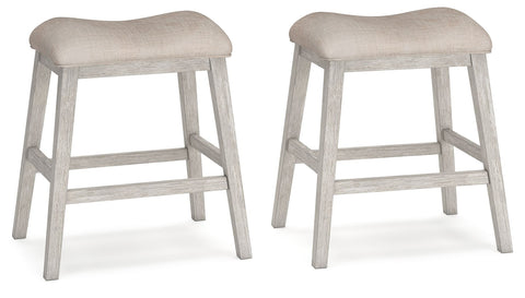 Skempton - Upholstered Stool (Set of 2) - White