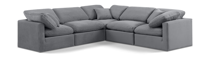 Indulge - Velvet 5 Piece Modular Corner Sectional