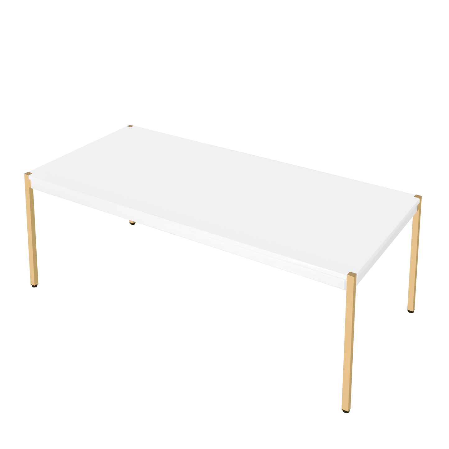 Otrac - Coffee Table - White & Gold Finish