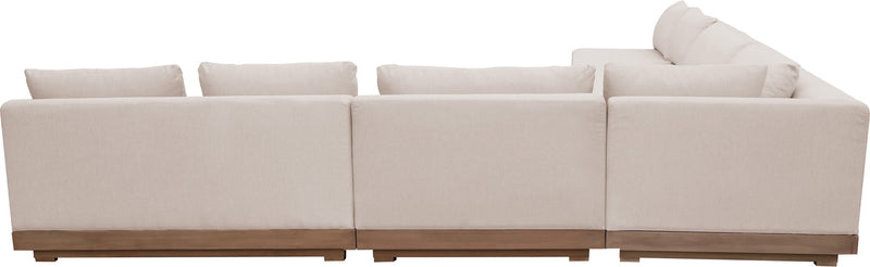 Solace - Olefin 5 Piece Outdoor Patio Modular Sectional