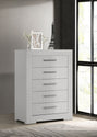 Ives - 5-Drawer Bedroom Chest Of Drawers - White High Gloss