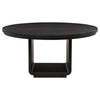 Leandro - 60" Round Dining Table - Burnished Black