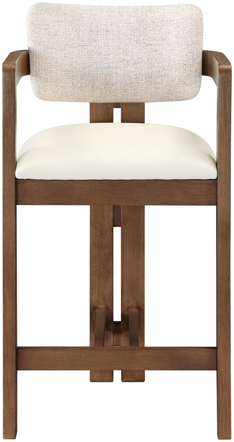 Ravina - Upholstered Counter Stool With Stained Brown Base