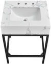 Marmo - Engineered Marble Bathroom Vanity With Black Base