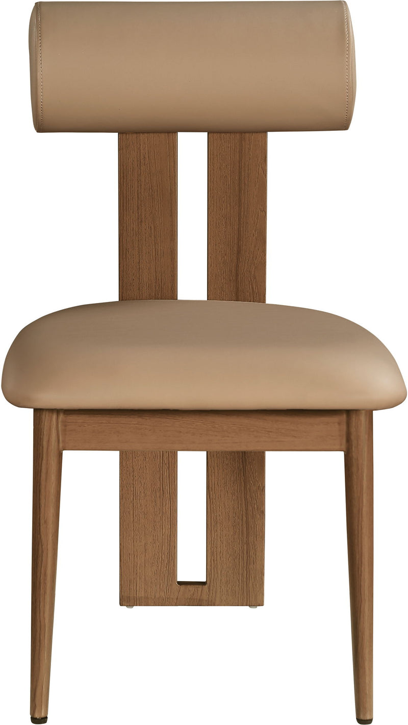 Dario - Faux Leather Dining Chair With Brown Frame (Set of 2)