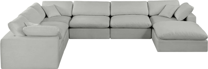 Comfy - 7 Piece Linen Modular Sectional With Chaise