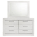 Ives - 6-Drawer Dresser And Mirror - White High Gloss