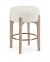 Torino - Backless Counter Stool With Brushed Natural Base (Set of 2)