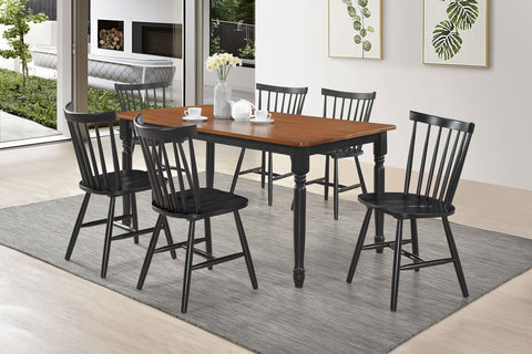 Black / 7 Pc. Table, 6 Chairs