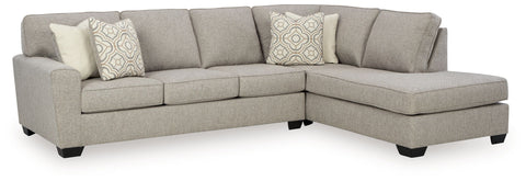 Light Brown / 2-Piece Sectional With Right Arm Facing Corner Chaise