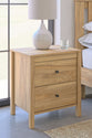 Bermacy - Light Brown - Two Drawer Night Stand