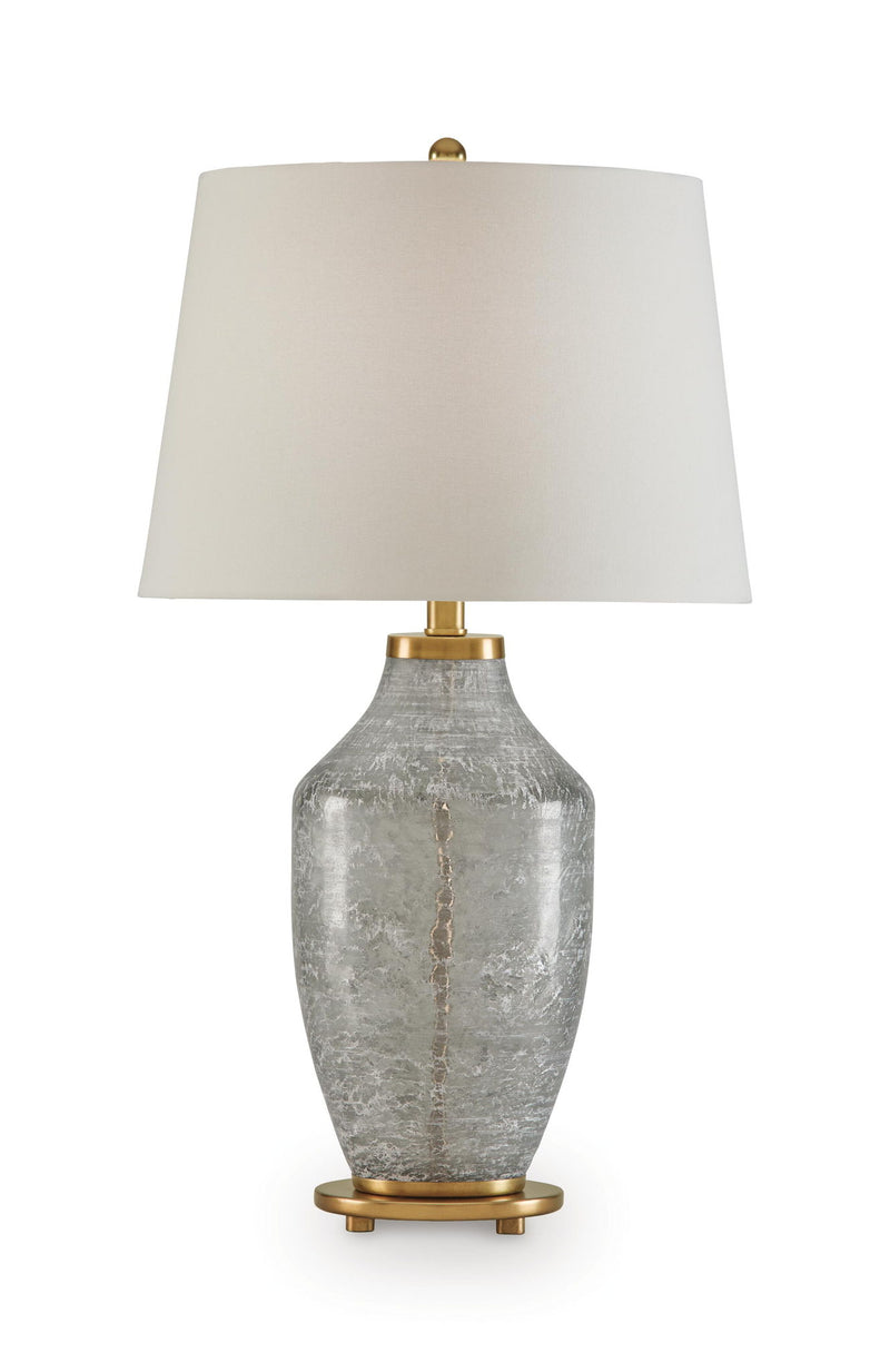 Abbriel - Glass Table Lamp - Antique Green