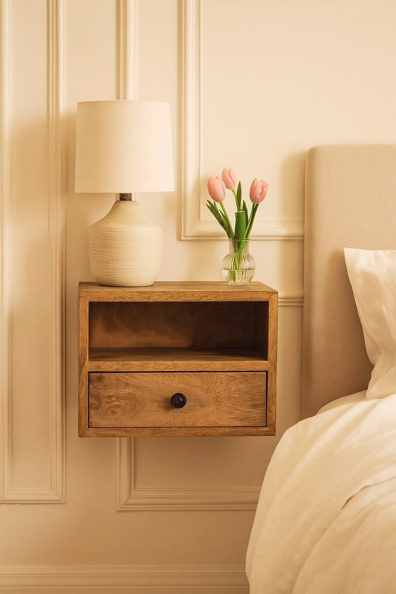 Solis - 1 Drawer Wall Mounted Nightstand