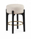 Torino - Backless Counter Stool With Brushed Black Base (Set of 2)