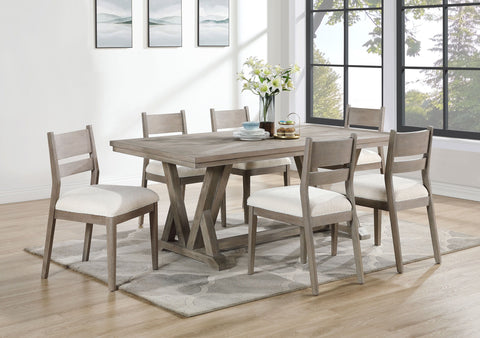 Dark Gray / 7 Pc. Table, 6 Chairs