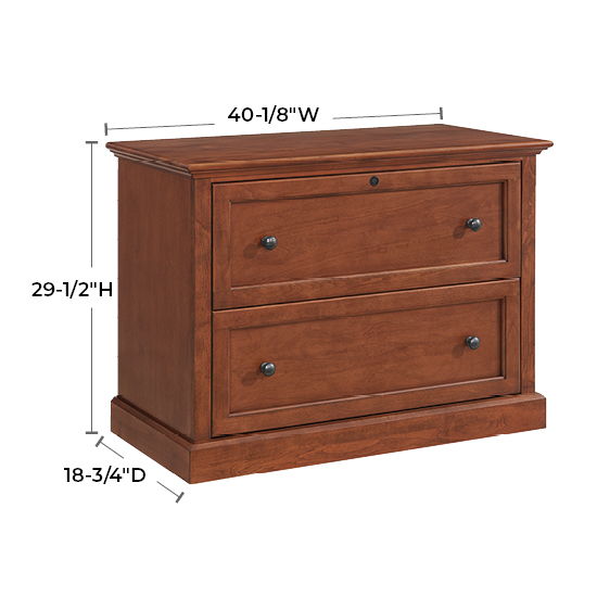 McKenzie - Lateral File Cabinet - Glazed Antique Cherry