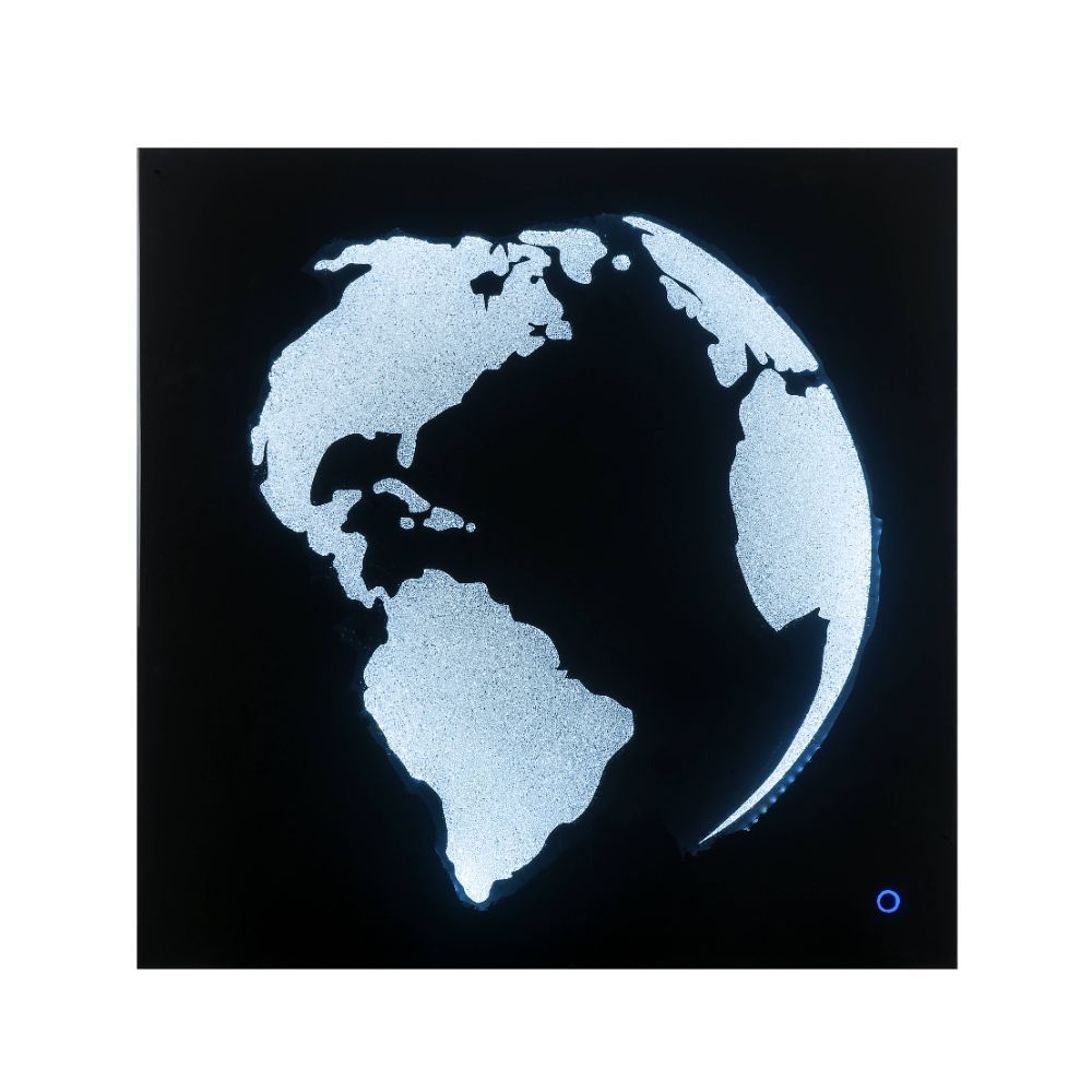 Adamas - Wall Art With LED - Smoky Glass & Faux Crystal