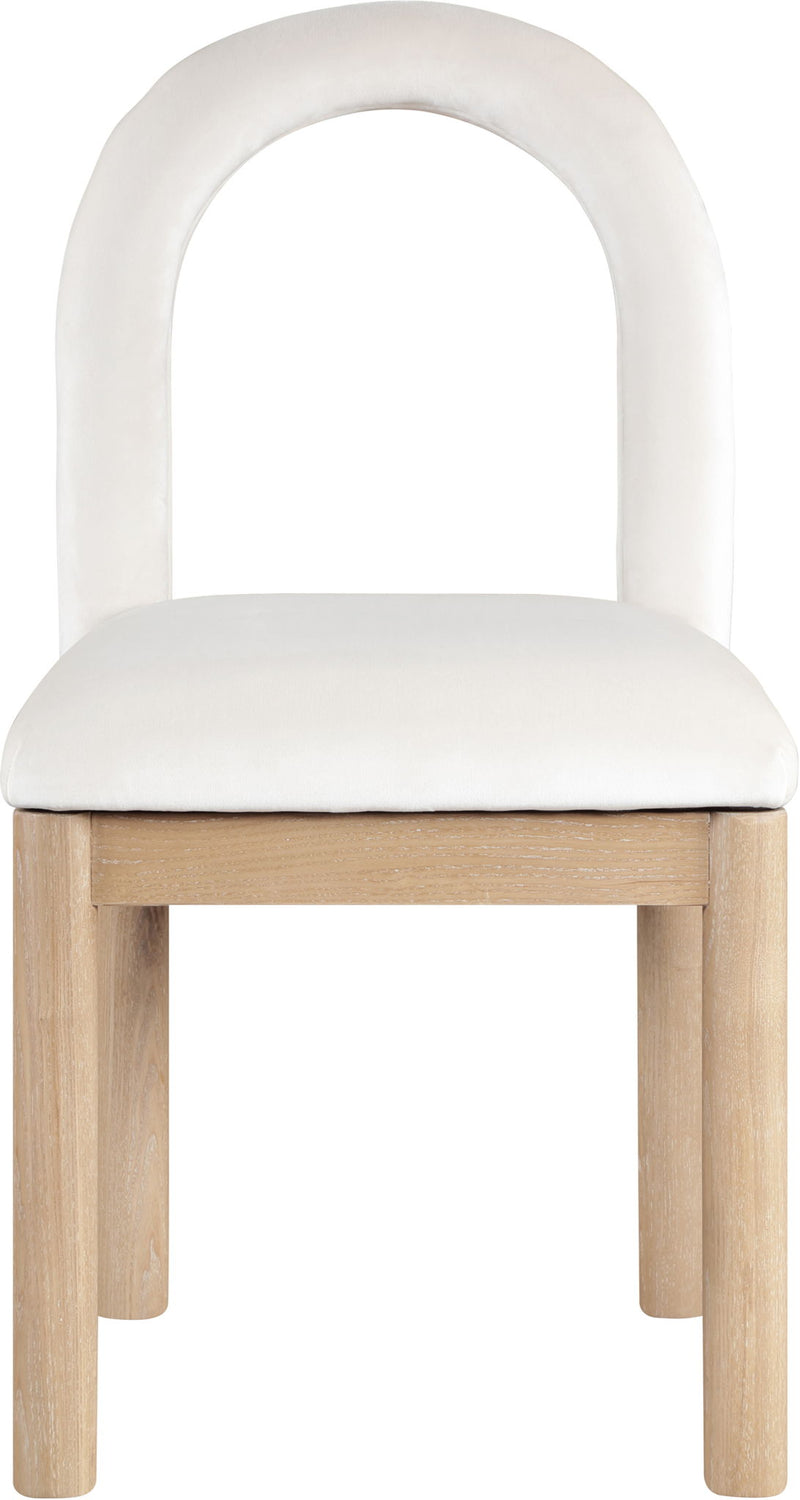 Conrad - Velvet Dining Chair With Natural Legs