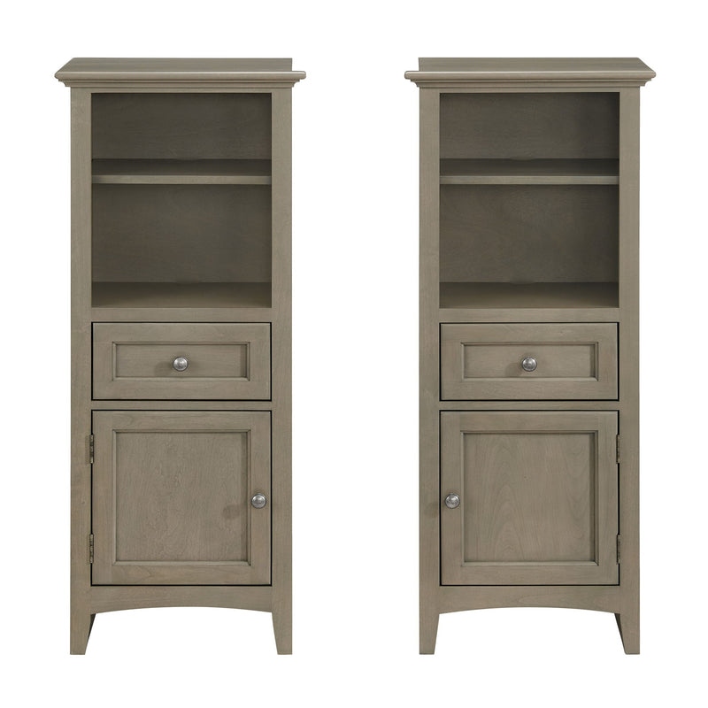 McKenzie - Bookcase Piers (Set of 2) - Fieldstone